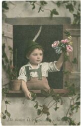 namenstag: bub mit blumen