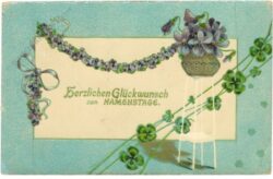 namenstag: veilchen und glücksklee