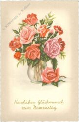 namenstag: blumenstrauß in vase