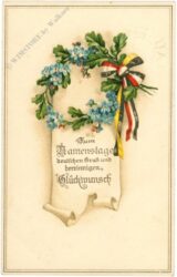 namenstag: kranz aus vergissmeinnicht