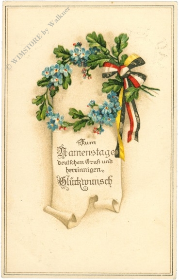 namenstag: kranz aus vergissmeinnicht