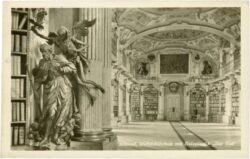 admont, stiftsbibliothek, mit holzplastik "der tod"