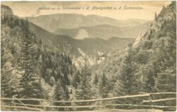 altenberg an der rax, ausblick auf die schneealpe i.d. alpelgraben u.d. tonionalpe
