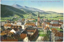 bruck an der mur, blick vom schlossberg auf die stadt