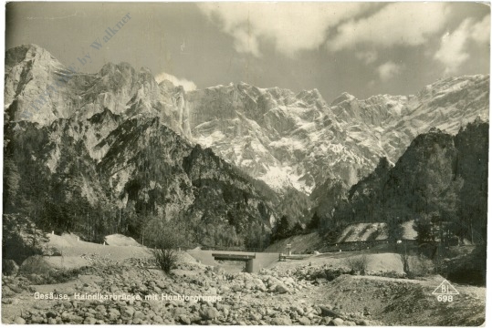 gesäuse, haindlkarbrücke mit hochtorgruppe