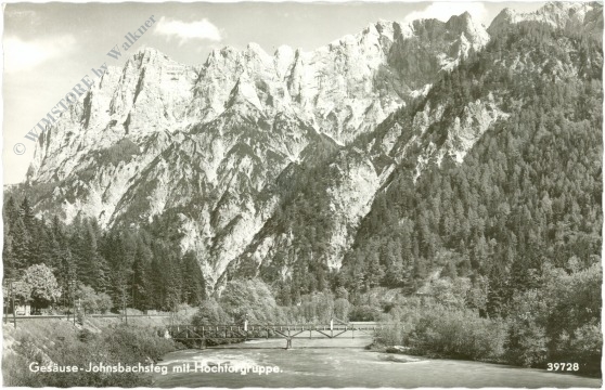 gesäuse, johnsbachsteg mit hochtorgruppe