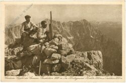 gesäuse, gipfel des grossen buchstein, im hintergrund hochtor und oedstein