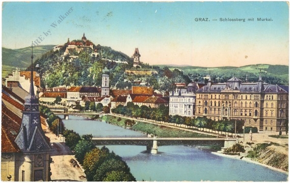 graz, schlossberg mit murkai