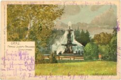 graz, franz joseph brunnen im stadtpark