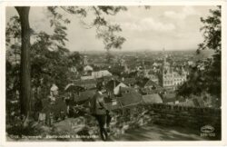graz, stadtansicht v. basteigarten