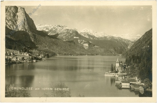 grundlsee, mit totem gebirge grundlsee, mit totem gebirge