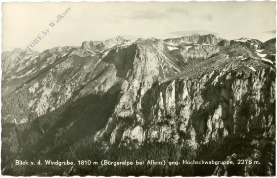 hochschwab, blick v.d. windgrube gegen hochschwabgruppe