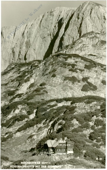 hochschwab, voisthalerhütte mit der südwand
