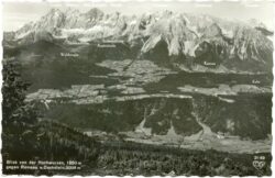 ramsau, blick von der hochwurzen gegen ramsau und dachstein
