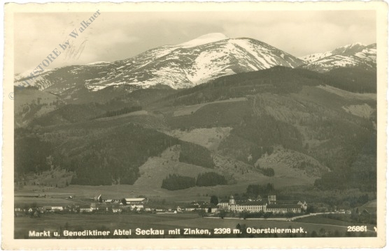 seckau, markt und benediktiner abtei mit zinken
