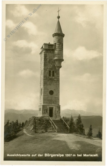 mariazell, aussichtswarte auf der bürgeralpe mariazell, aussichtswarte auf der bürgeralpe