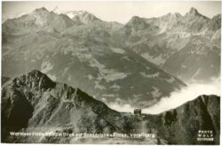 schruns, wormser hütte, blick auf scesaplana u. zimba