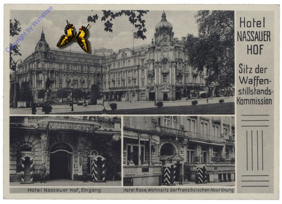 Hotel Nassauer Hof, Sitz der Waffenstillstands-Kommission