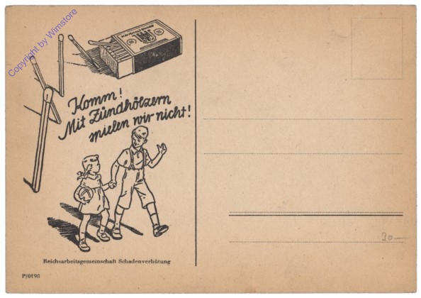Komm! Mit Zündhölzern spielen wir nicht!