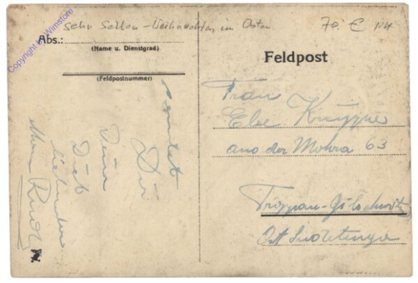 Herzliche Weihnachts- und Neujahrsgrüße von der Ostfront 1942
