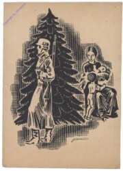 Soldat mit Weihnachtsbaum