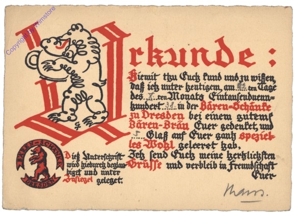 Dresden, Urkunde