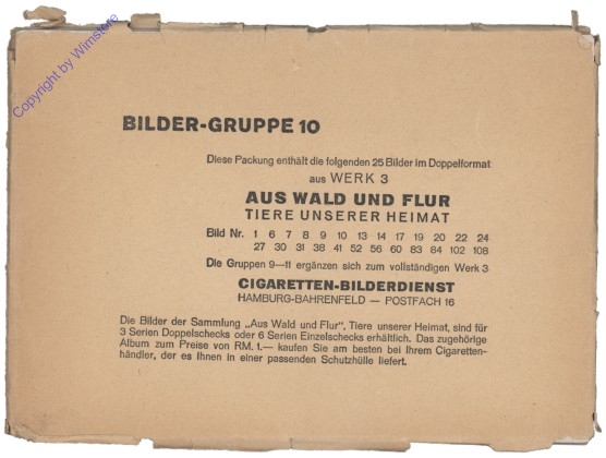 Bilder-Gruppe 10, Aus Wald und Flur, Tiere unserer Heimat