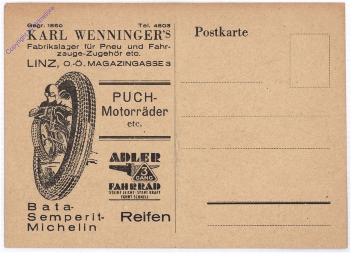 Karl Wenninger's Fabrikslager für Pneu und Fahrzeuge-Zugehör