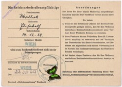 Postkarte Reichsarbeitsdienstpflichtige