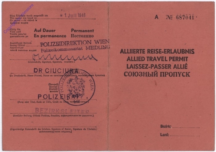 Alliierte Reise-Erlaubnis