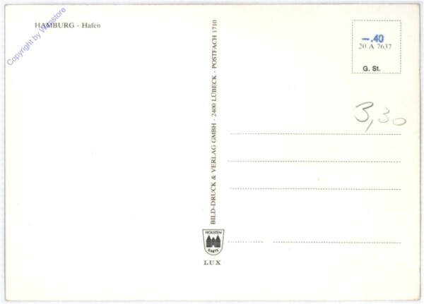 akg10802a Hafenansicht von Hamburg