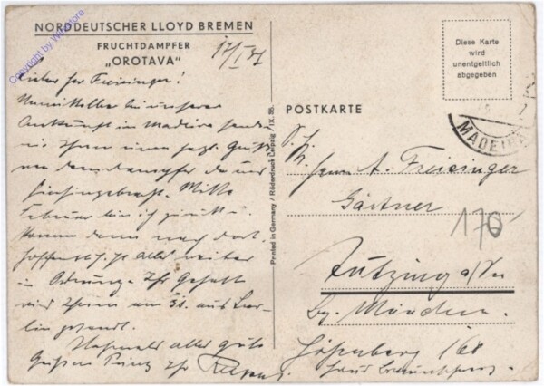 Fruchtdampfer "Orotava"