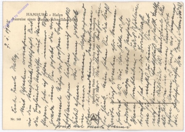 Ausreise eines Hapag-Schnelldampfers, Hamburg-Hafen