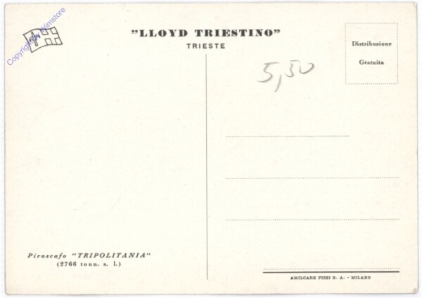 Piroscafe "Tripolitania"