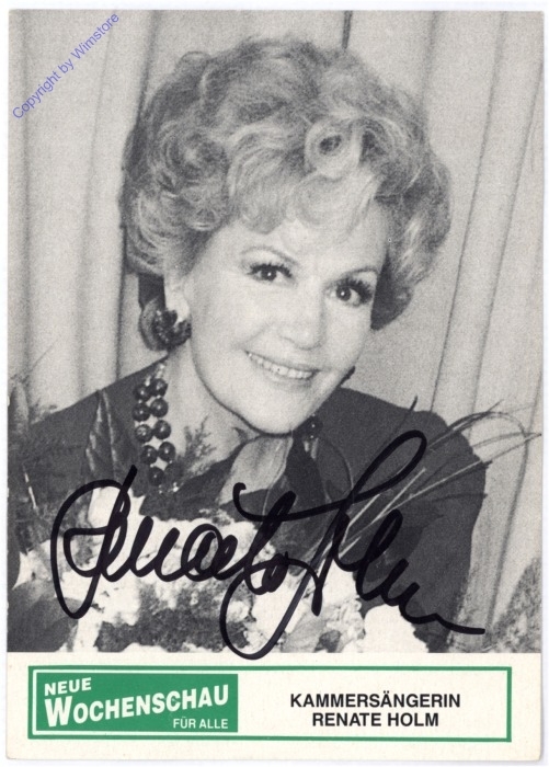 Autogrammkarte Renate Holm