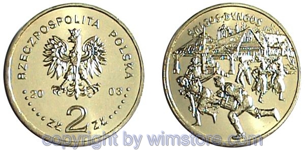 Polen, 2 Zlote 2003, österliche Weihe, Y 451, Alu/Bro