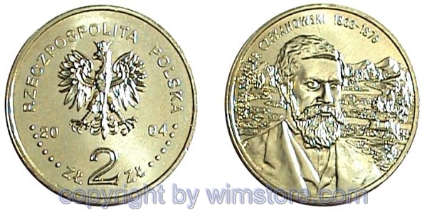 Polen, 2 Zlote 2004, Aleksander Czekanowski, Y 505, Alu/Bro