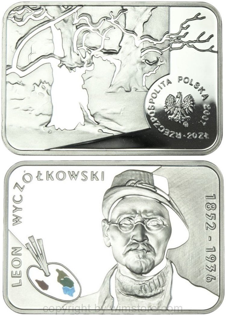 Polen, 20 Zlotych 2007, Polnische Maler - Leon Cuyczolkowski, Y 891, Silber