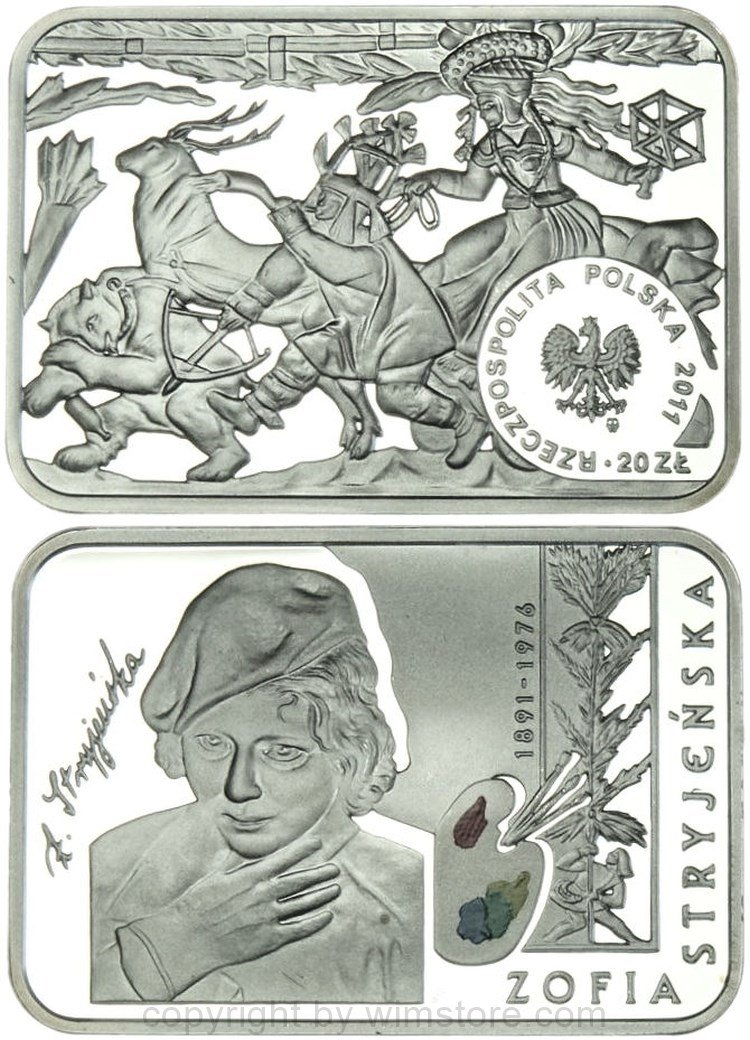 Polen, 20 Zlotych 2011, Polnische Maler - Zofia Stryjenska, Y 765, Silber