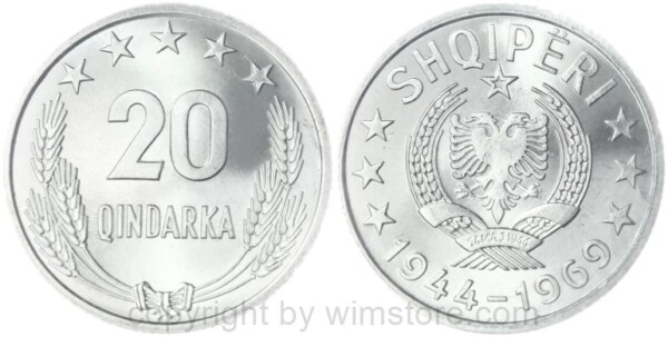 albanien, 5 qindarka 1964, km 39, aluminium, st (kopie)