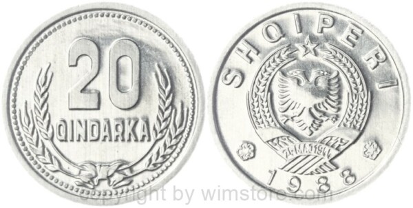 albanien, 20 qindarka 1969, 25. jahrestag der befreiung, km 46, aluminium, st (kopie)