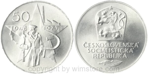 tschechoslowakei, 50 korun 1972, josef václav myslbek, km 77, silber, st (kopie)