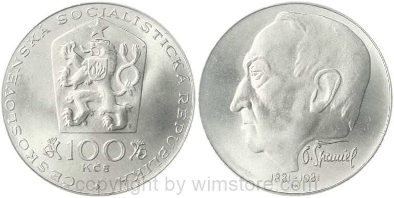 tschechoslowakei, 100 korun 1978, karl iv., km 93, silber, vz st (kopie)