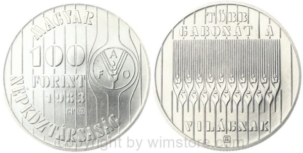 ungarn, 100 forint 1982, fußball wm 1982 in spanien, km 626, ku/ni (kopie)