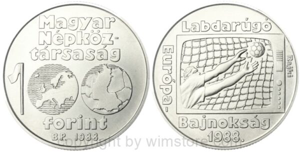 ungarn, 100 forint 1986, andreás fáy, km 655, ku/ni/zink (kopie)