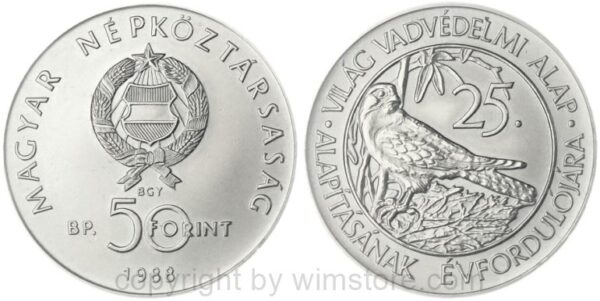 ungarn, 20 forint 1984, weltkongress für forstwesen in mexiko laubbaum, km 637, ku/ni (kopie)