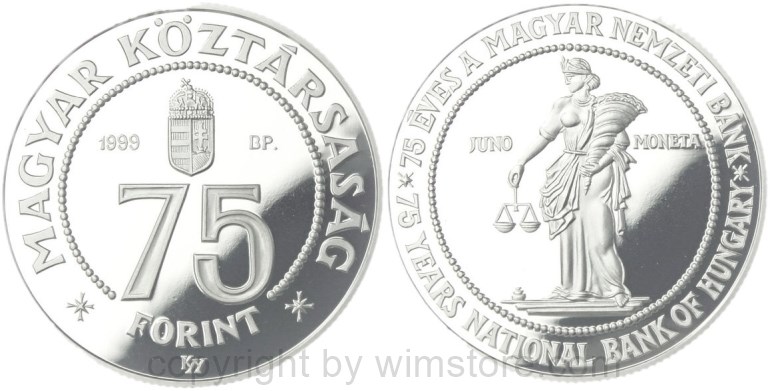 ungarn, 2000 forint 1999, millenium der denker, km 743, silber (kopie)