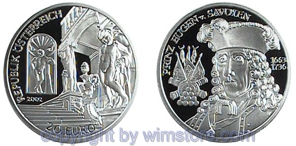 2. Republik, 20 Euro 2002, Die Barockzeit, KM 3098, Silber