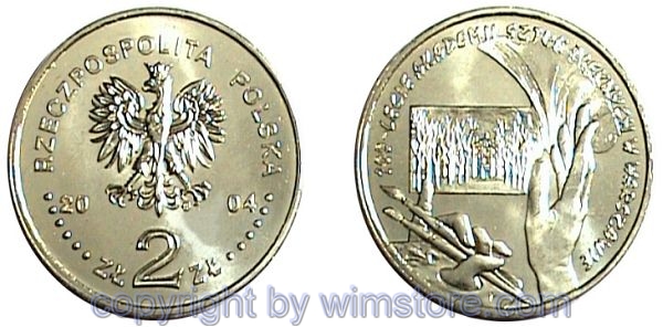 Polen, 2 Zlote 2004, Akademie Warschau, Y 509, Alu/Bro
