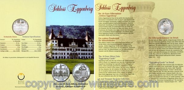2. Republik, 10 Euro 2002, Schloß Eggenberg, Silber, hgh, Blister